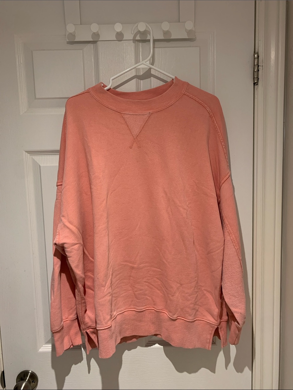 Aerie Relaxed Fit Coral Crewneck Sweatshirt
